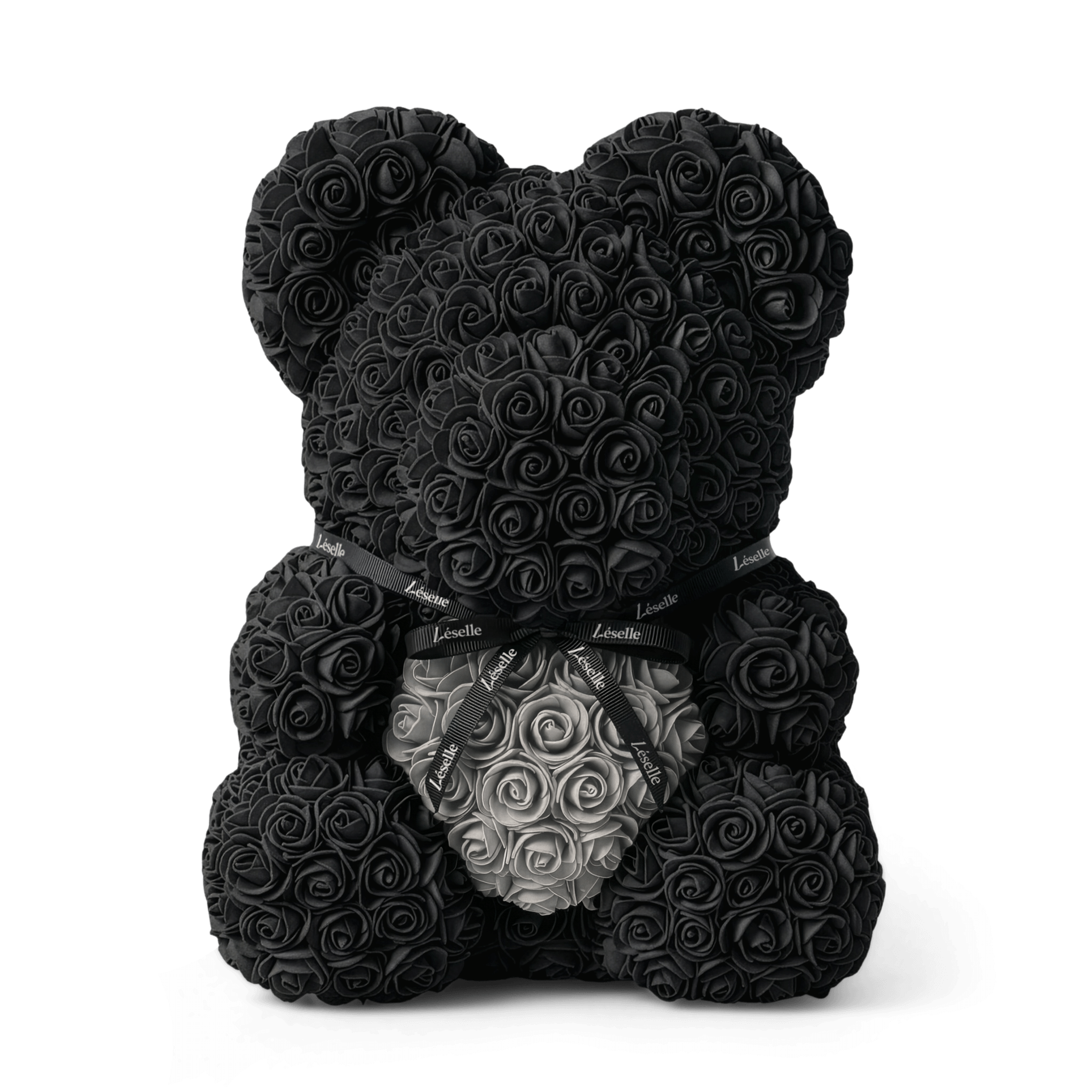 Eternal Rose Bear - Ebony Black Edition