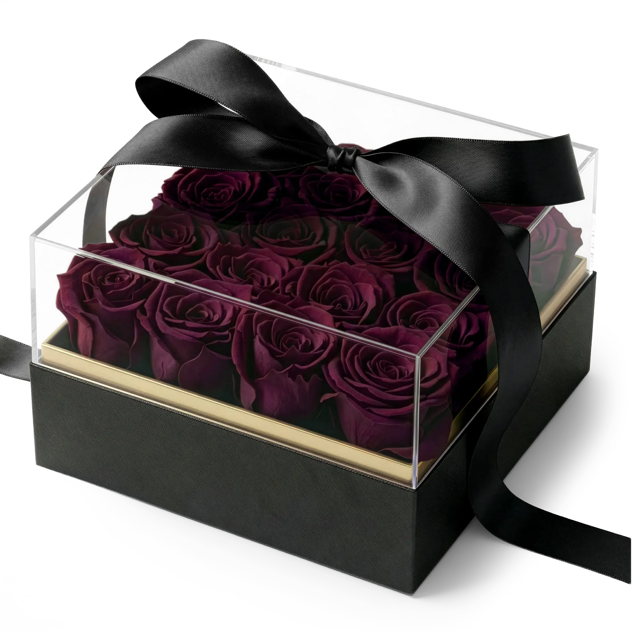 Elegant Square Rose Box