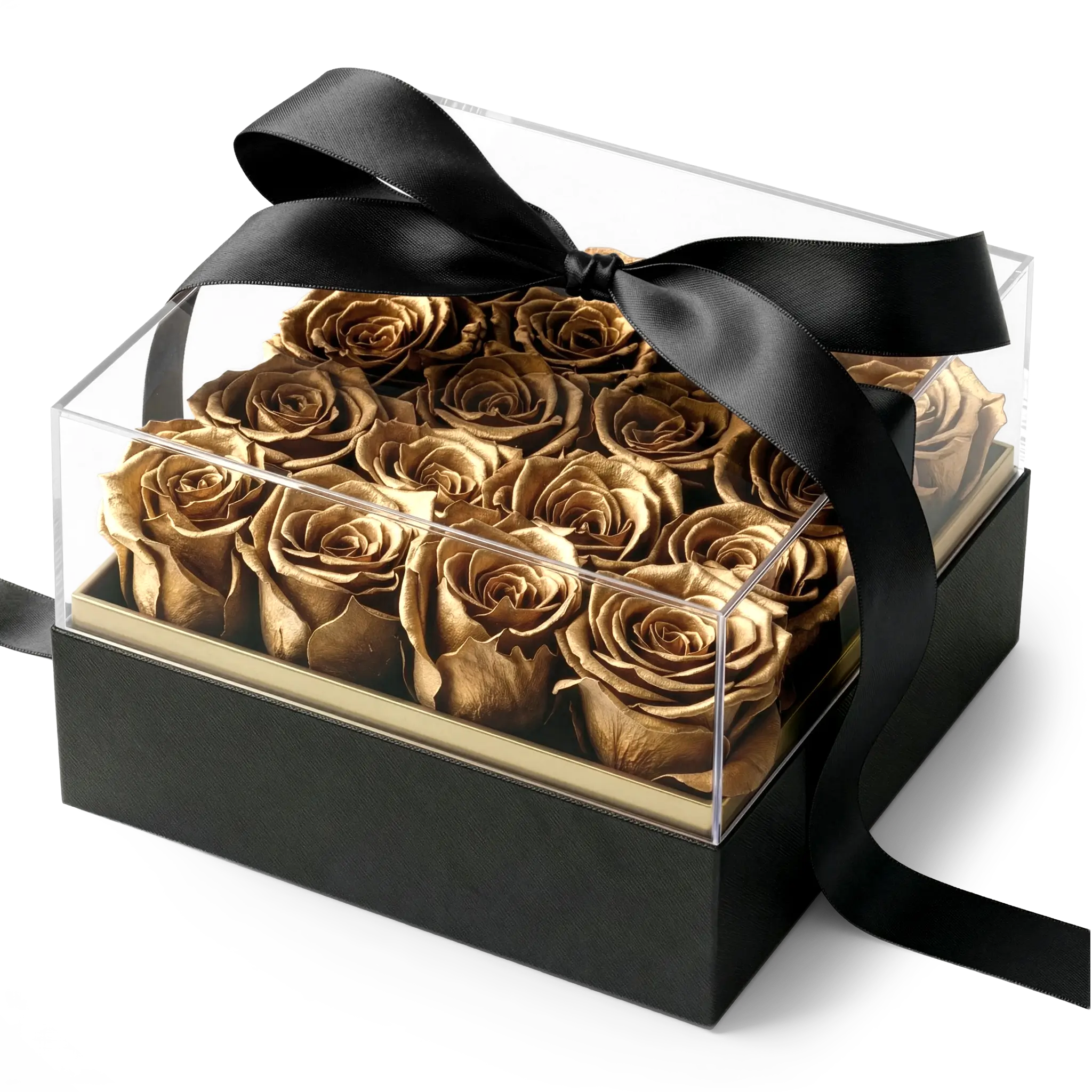 Elegant Square Rose Box