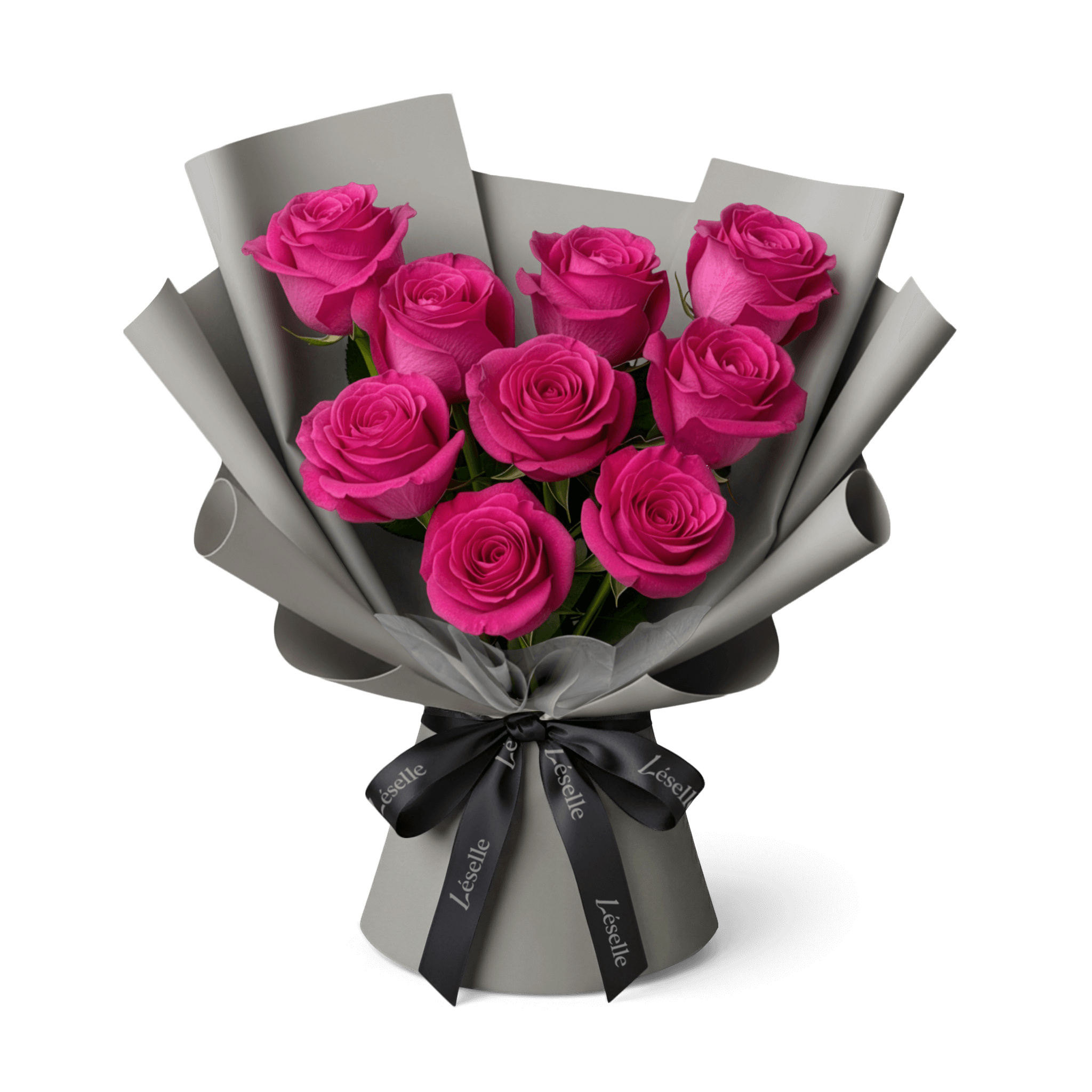 【Modern Collection】Pink Floyd // Premium Ecuadorian Hot Pink Rose Bouquet