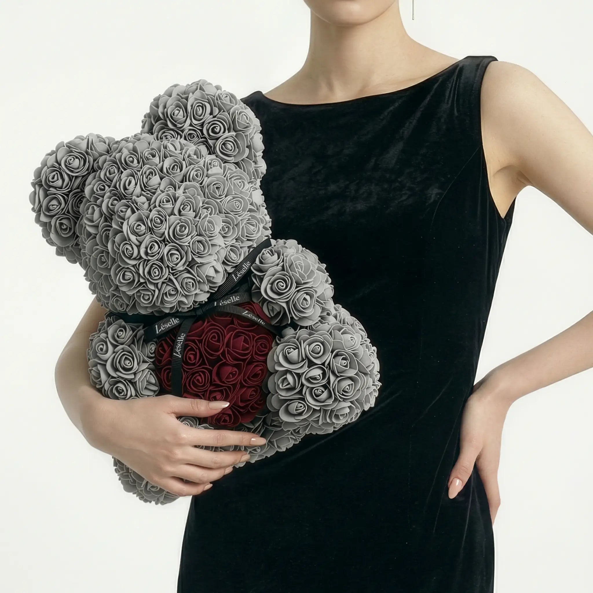 Eternal Rose Bear - Platinum Grey Edition