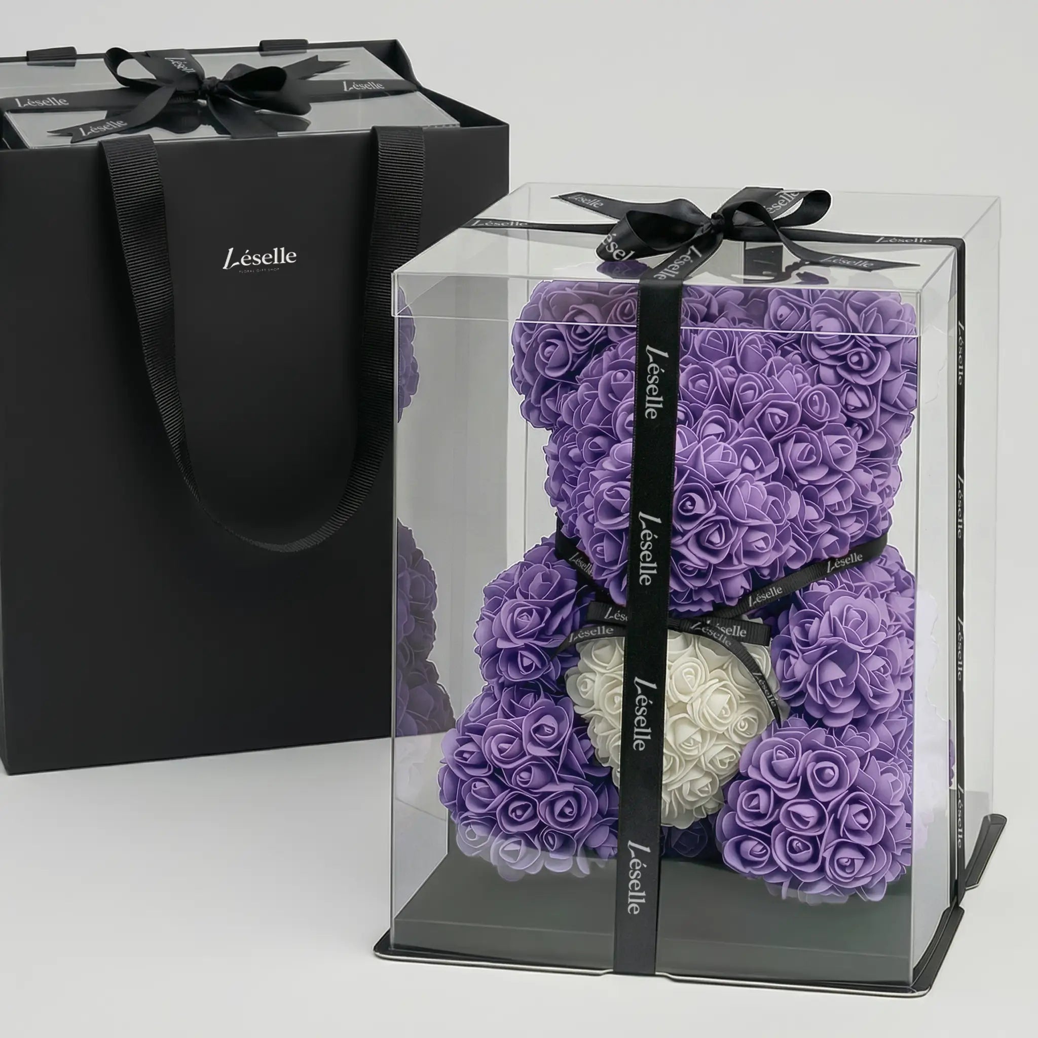 Eternal Rose Bear - Lavender Purple Edition